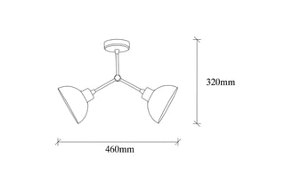 Suspension Dram - Noir - 2 x 40 W