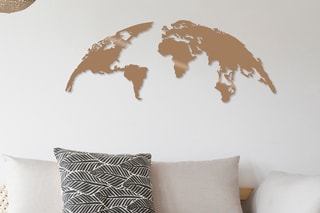 Décoration murale World Map Small - 39 x 100 cm - Marron