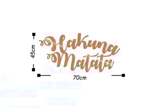 Décoration murale Hakuna Matata - 45 x 70 cm - Marron