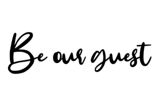 Décoration murale Be Our Guest - 19 x 65 cm - Noir