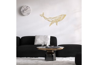 Décoration murale Whale 1 - 56 x 31 cm - Doré