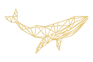 Décoration murale Whale 1 - 56 x 31 cm - Doré