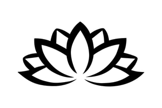 Décoration murale Lotus flower 2 - 60 x 35 cm - Noir