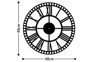Horloge murale - 48 cm - Noir