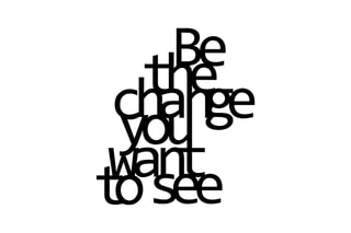 Décoration murale Be The Change You Want To See - 70 x 62 cm - Noir