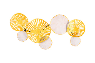 Décoration murale Samuray - 74 x 38 cm - Doré et blanc