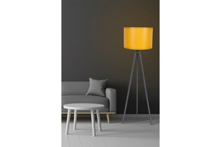 Lampadaire trépied - Jaune et noir - 40 W