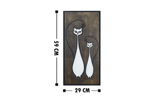 Tableau Cat Family - 29 x 59 cm