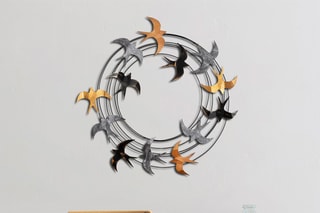 Décoration murale Spiral Flock 6 - 87 cm - Doré et noir