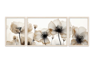 Triptyque Huhu305 - 50 x 35 cm / 70 x 50 cm