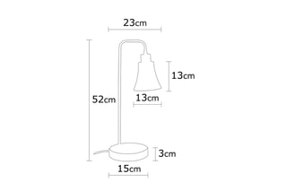 Lampe de table Foca - Noir - 40 W