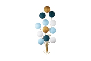 Décoration murale Speckle - 50 x 100 x 4 cm - Doré et blanc