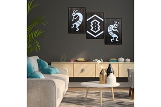 3 tableaux African Music - 59 x 39 cm