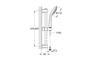 Ensemble barre de douche Vitalo Joy 600