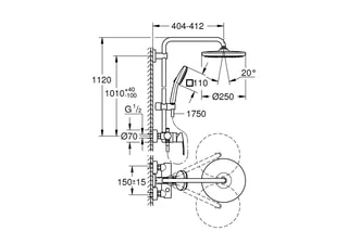 Ensemble de douche Quickfix - Vitalio Comfort System