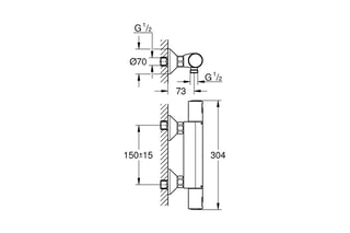 Mitigeur de douche thermostatique QuickFix Precision Start