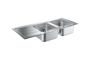 Evier inox 2 bacs