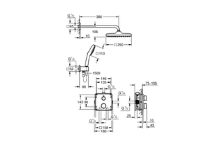 Conjunto de duche termostático de encastrar Quickfix - Precision