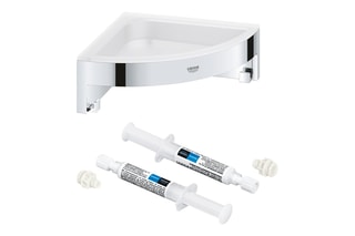 Tablette d'angle de douche Quickglue et colle - 2 x 2,5 ml