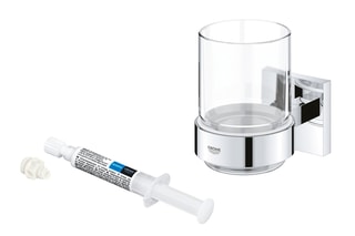 Verre en cristal avec support mural Quickglue et colle - 2,5 ml
