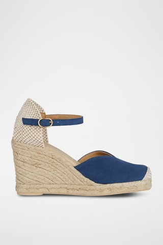 Espadrilles compensées en nubuck Gelsa - Bleu