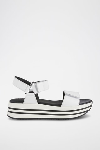 Sandales plateformes en cuir Kency A - Blanc