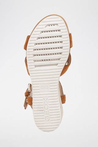 Sandales compensées en nubuck Ischia Corda - Camel