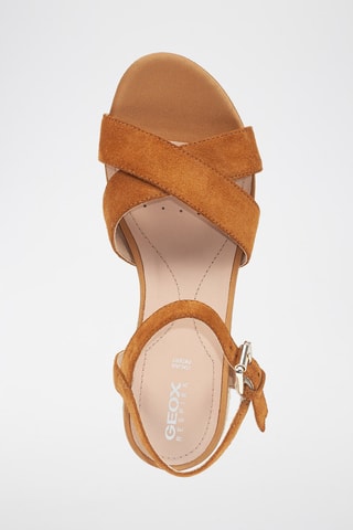 Sandales compensées en nubuck Ischia Corda - Camel