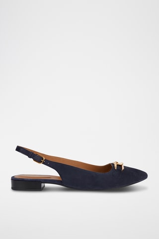 Ballerines en nubuck Charyssa - Bleu