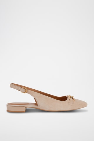 Ballerines en nubuck - Nude