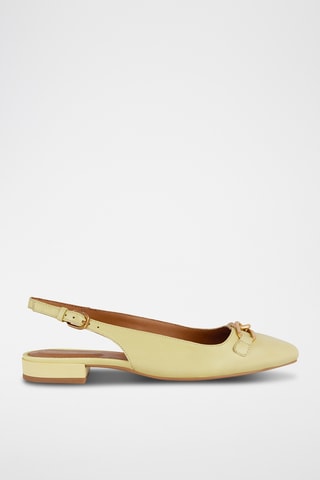 Ballerines en cuir - Jaune