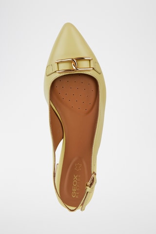 Ballerines en cuir - Jaune