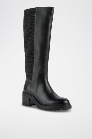 Bottes en cuir nappa Damiana - Noir