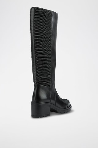 Bottes en cuir nappa Damiana - Noir