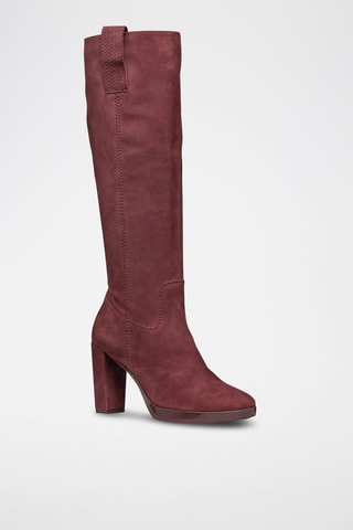 Bottes en cuir de chèvre nubuck Walk Pleasure - Bordeaux