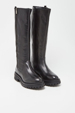Bottes en cuir nappa Iridea - Noir