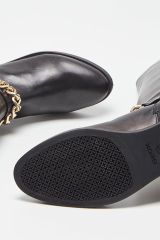 Bottes en cuir nappa Brogue - Noir