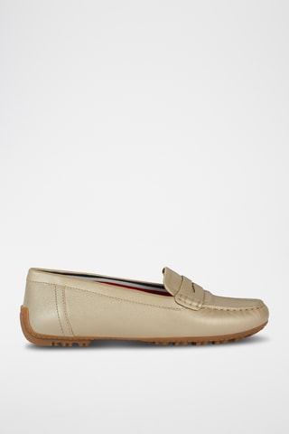 Mocassins en cuir Kosmopolis +RIP - Beige