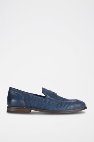 Moccassins en cuir Bayle - Bleu marine