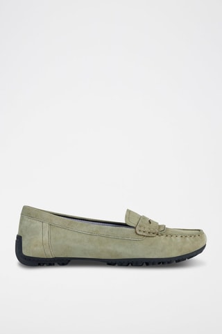 Mocassins en cuir de chèvre nubuck Kosmopolis - Vert clair