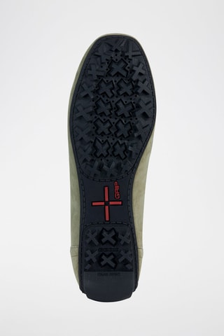 Mocassins en cuir de chèvre nubuck Kosmopolis - Vert clair
