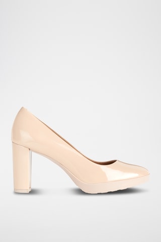 Escarpins vernis en cuir Walk Pleasure 85 - Beige