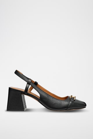 Escarpins en cuir D45D1A00046C9999 - Noir