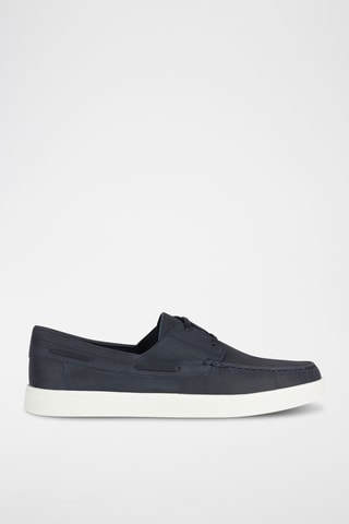 Chaussures bateau en cuir Avola - Bleu
