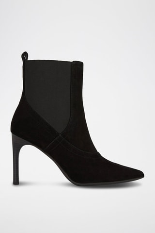 Bottines en nubuck de chèvre Faviola B  - Noir