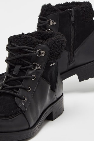 Bottines fourrées en cuir Rawelle - Noir