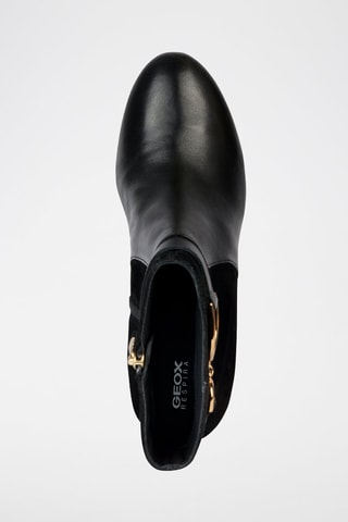 Bottines en cuir nappa de mouton et nubuck de chèvre Eleana B  - Noir