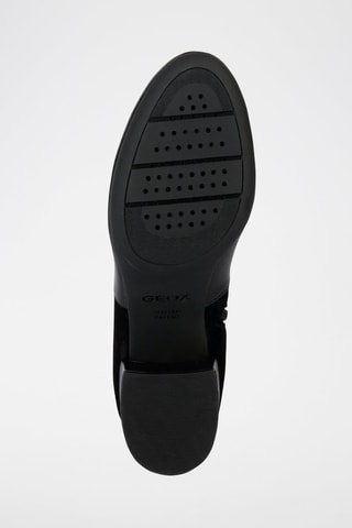 Bottines en cuir nappa de mouton et nubuck de chèvre Eleana B  - Noir