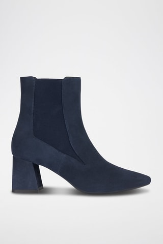 Bottines Chelsea en nubuck de chèvre Giselda C  - Bleu