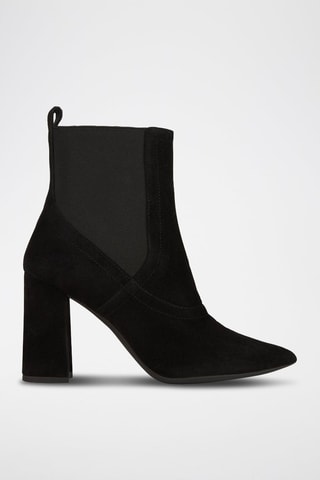 Bottines Chelsea en nubuck de chèvre Bigliana 90 A  - Noir